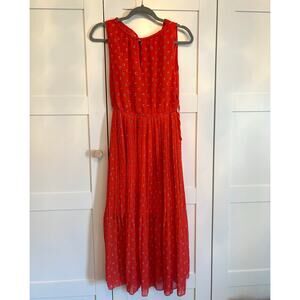 Maison Jules Heart Midi Dress Women Medium Red